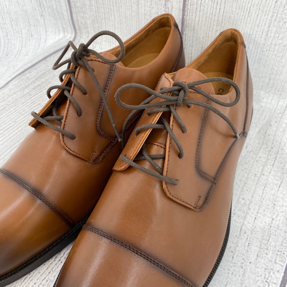 Cole Haan Bedford Cap Toe Oxford Men 13 British Tan Leather Grand 360 Dress Shoe - Picture 4 of 12